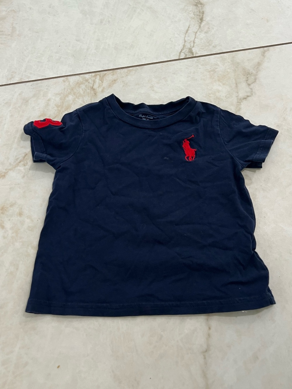 Polo Ralph Lauren Navy Blue Logo Short Sleeve T-Shirt Size 18 Months